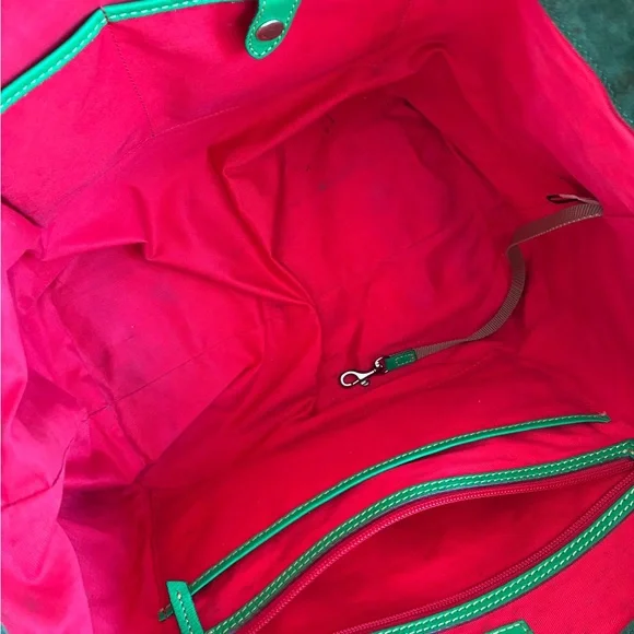 Dooney and Bourke Green Italian Leather Florentine Russel Tote - Picture 4 of 16